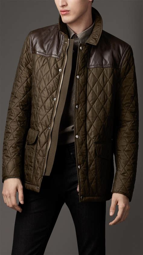 burberry men's quilted coat